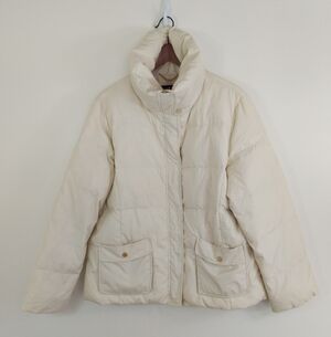 Ellen Tracy White Puffer Jacket Size XL